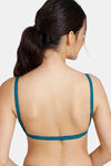 Zivame Beautiful Basics Double Layered Non Wired 3/4Th Coverage Backless Bra - Harbor Blue — thumbnail 4